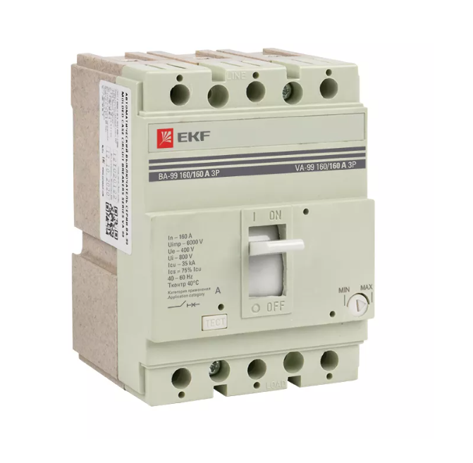Выключатель автоматический трехполюсный ВА-99/160 160А 3ф 35кА РЭ1600А (mccb99-160-160)