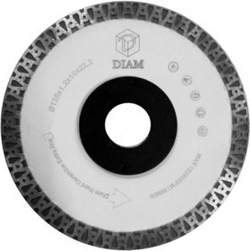 Круг алмазный DIAM Ф125x22мм Hard Ceramics Extra Line 1.2x10мм Ф125х1.2х22мм сегментный по граниту