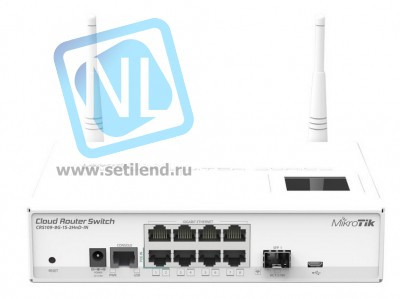 Коммутатор Cloud Router Switch Mikrotik CRS109-8G-1S-2HnD-IN (RouterOS L5)