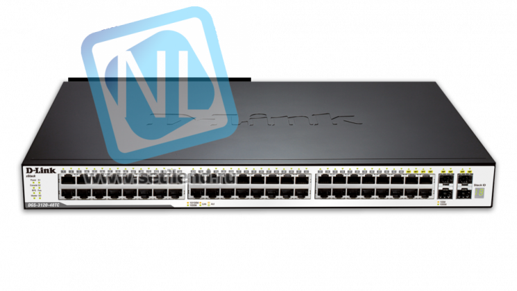 Коммутатор 48 портов 10/100/1000Mbps 4 Combo 10/100/1000BASE-T/SFP 2x10G CX4 for uplinks