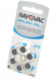 RAYOVAC IMPLANT PRO+ 675 BL6, Элемент питания